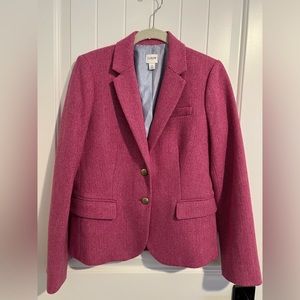 Jcrew pink tweed blazer